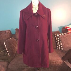 London Fog Wool Pea Coat, Large